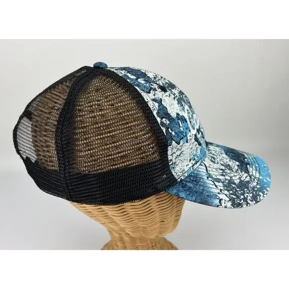 Cabela's Club Blue Camo Baseball Cap Hat Outdoors Hunting Fishing Snapback - Picture 3 of 9